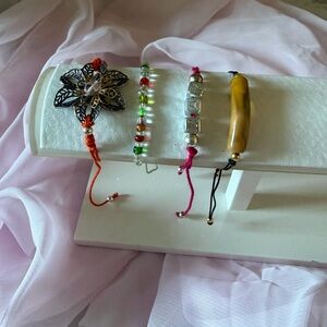 Colorful Beaded Macrame Bracelets Set